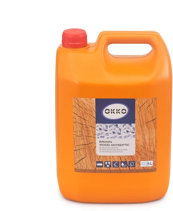 Medienos antiseptikas OKKO T rudas 5 l
