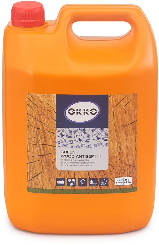 Antiseptisk Okko T, zaļa krās., 5 l