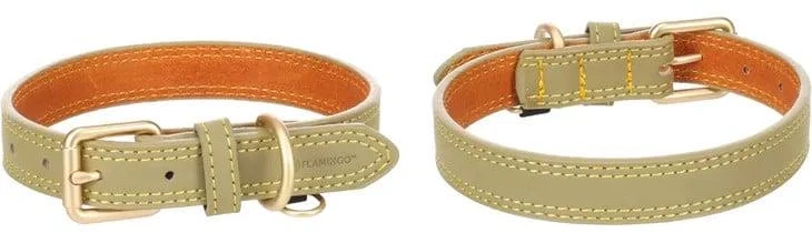 Flamingo DOG COLLAR VIRGINIA Žalias 24-30CM 15MM