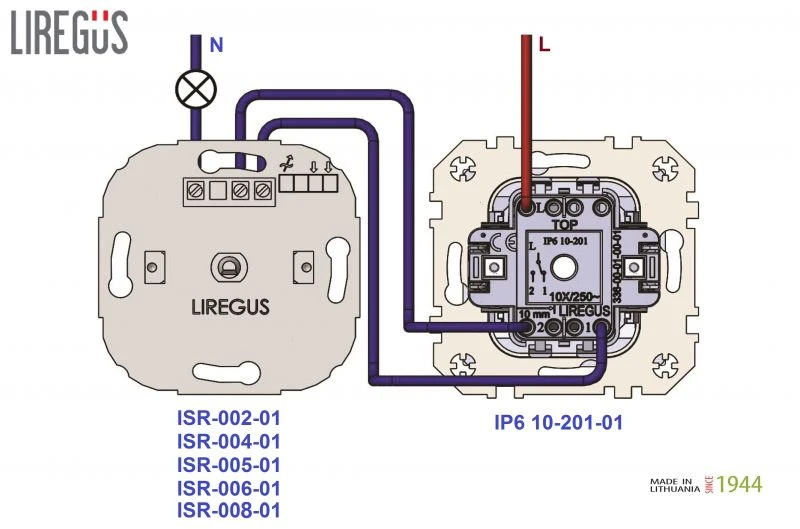 Šviesos reguliatorius LIREGUS EPSILON, šampano spalvos
