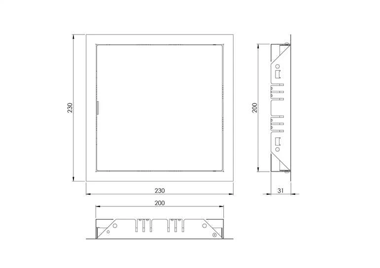 Apžiūros liukas Europlast RL2020A. 200 mm x 200 mm