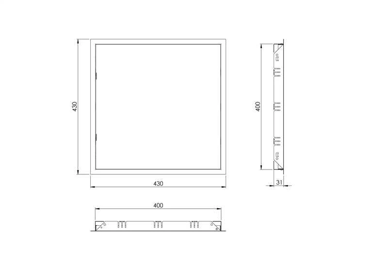 Revizinės durelės Europlast RL4040, 400 mm x 400 mm
