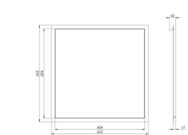 Apžiūros liukas Europlast RLR6060, 606 mm x 606 mm