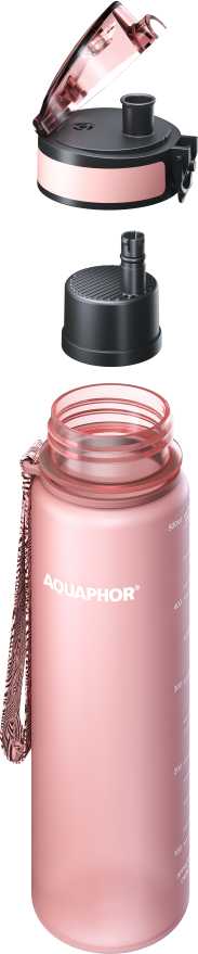 Gertuvė Aquaphor Vandens butelis, rožinis, polipropilenas, pp, 0.5 l