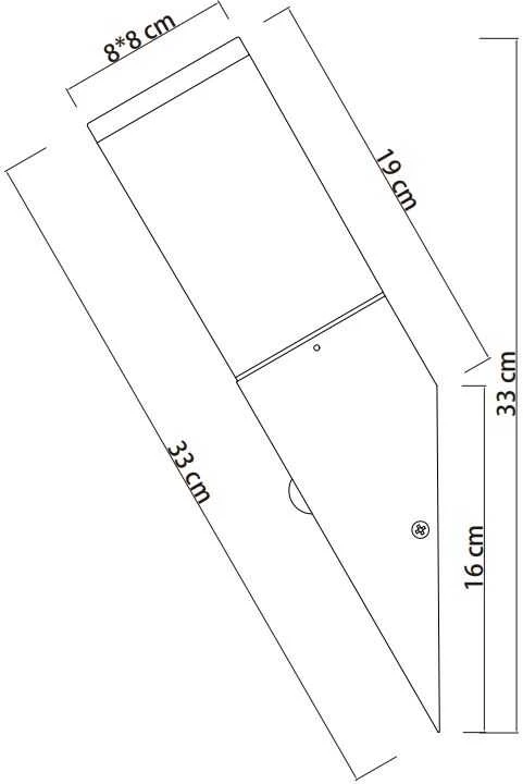 Sieninis šviestuvas Kinkiet Domoletti WALL LIGHT CORTE DF7430 E27 IP44 SENSOR