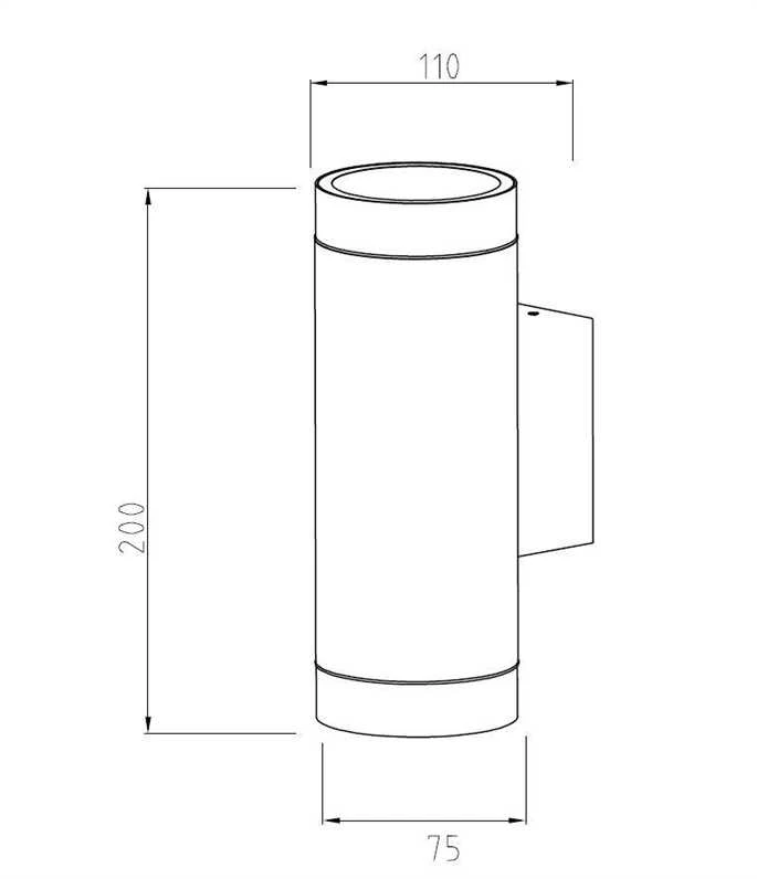 Sieninis šviestuvas Kinkiet Domoletti WALL LAMP ELDO 2XGU10 IP44 HR60274
