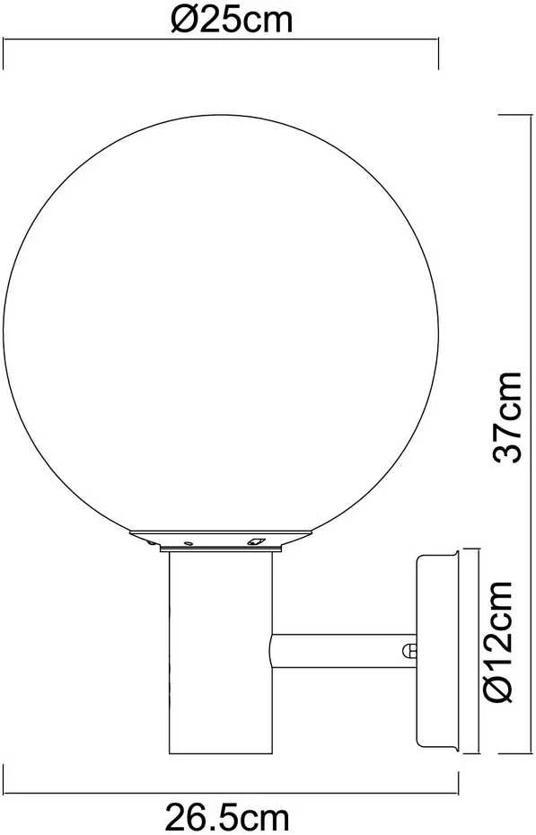 Sieninis šviestuvas Kinkiet Domoletti WALL LAMP DH01.071 15W E27 SMOKY