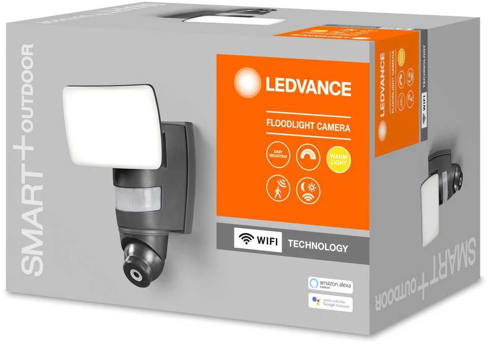 24W LED prožektorius LEDVANCE SMART + CAMERA, juodas, 3000K