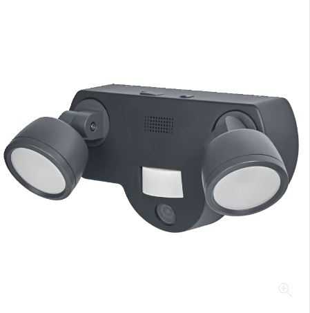 Lubinis šviestuvas Ledvance 16W LED paviršinis šviestuvas SMART+, tamsiai pilkos sp., 3000K, dimeriuojamas, su judesio/šviesos davikliu ir HD kamera