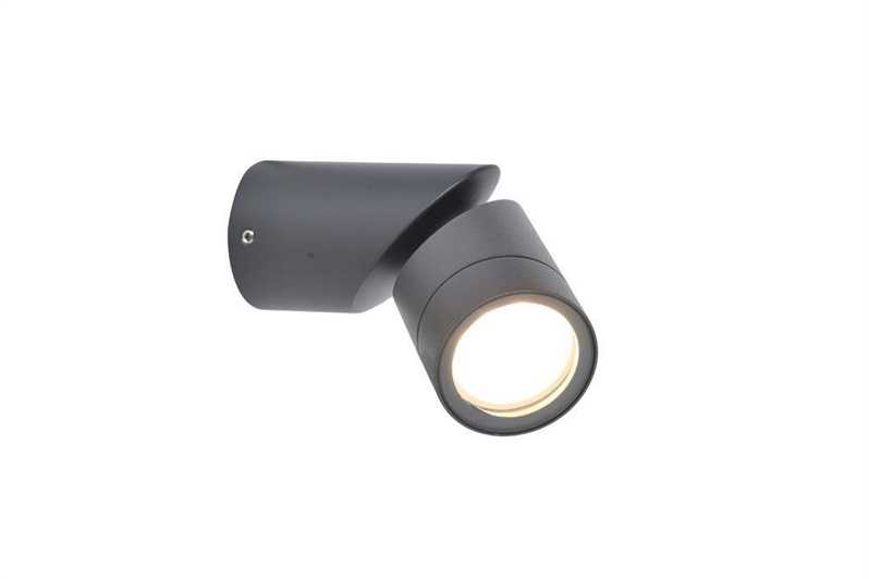 Sieninis šviestuvas Sieninis lauko šviestuvas Lutec Tubon, 7W, GU10, IP54, antracito sp., 6 cm x 17.8 cm