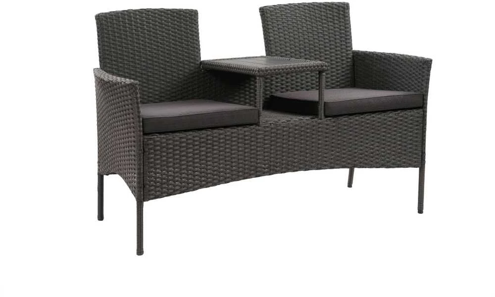 Domoletti BENCH OUTDOOR DOUBLE WITH CUSHIONS HUGO