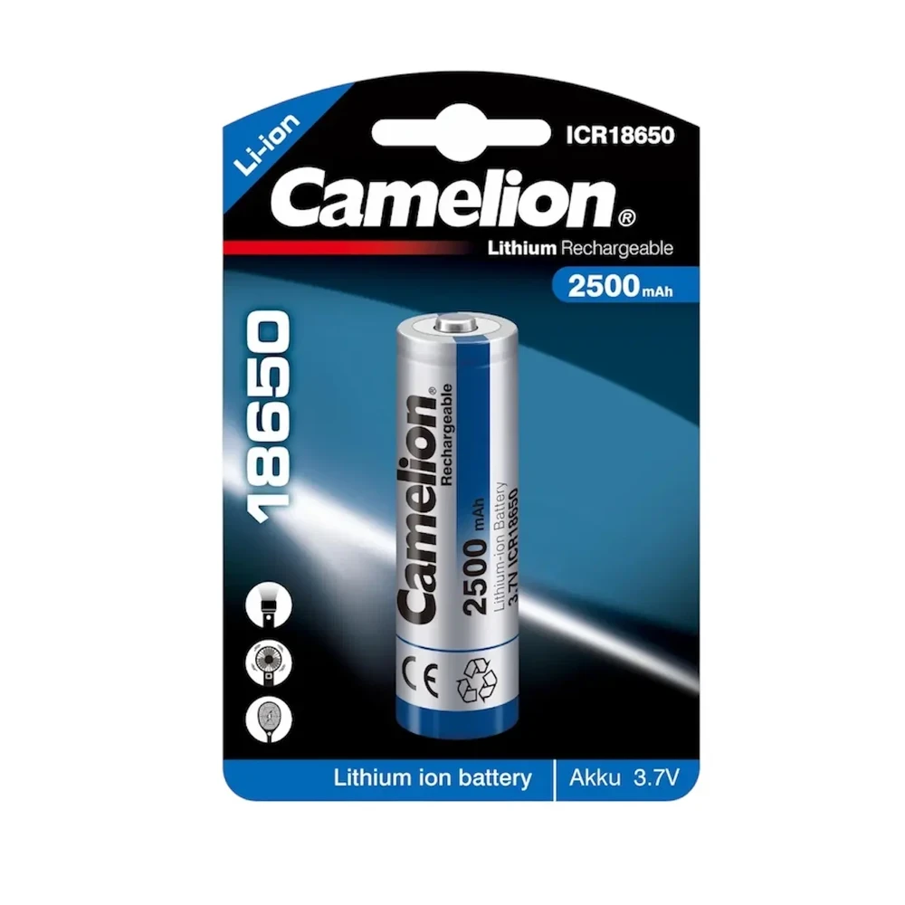 Arcas Įkraunamas elementas Li-ion 18650 3.7V B1 2500 mAh, Camelion, 1 vnt.