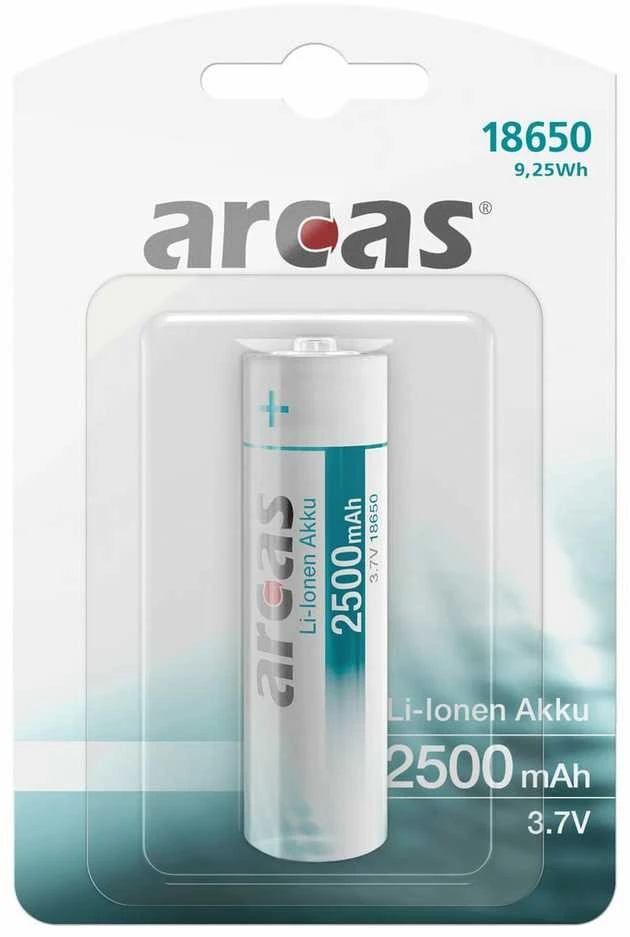 Arcas Įkraunamas elementas Li-ion 18650 3.7V B1 2500 mAh, Camelion, 1 vnt.