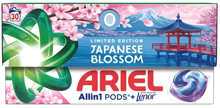 Ariel KAPSULĖS SKALBIMO JAPANESE BLOSSOM 30SK