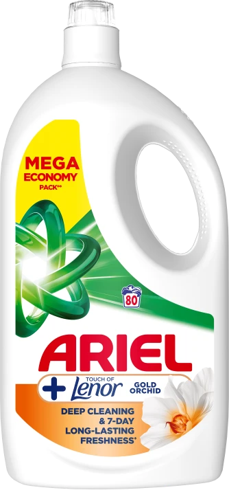 Ariel Touch Of Lenor Gold Orchid Prausimosi Gelis, 80 Plovimų, 3.6 L
