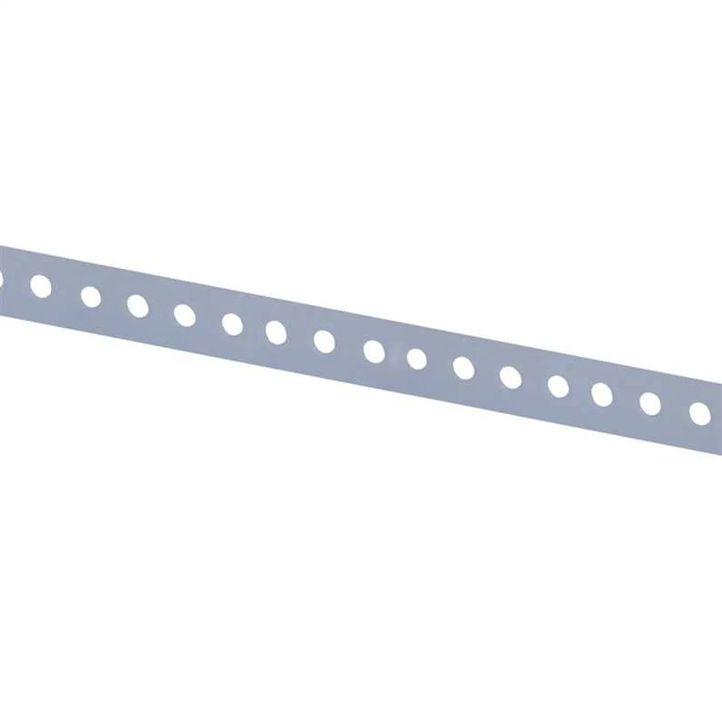 Arras Tvirtinimo juosta. perforuota. 12 x 0.7 mm. 3 m. pilka