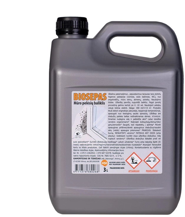 Asepas BIOCIDINIS PREPARATAS BIOSEPAS 3L