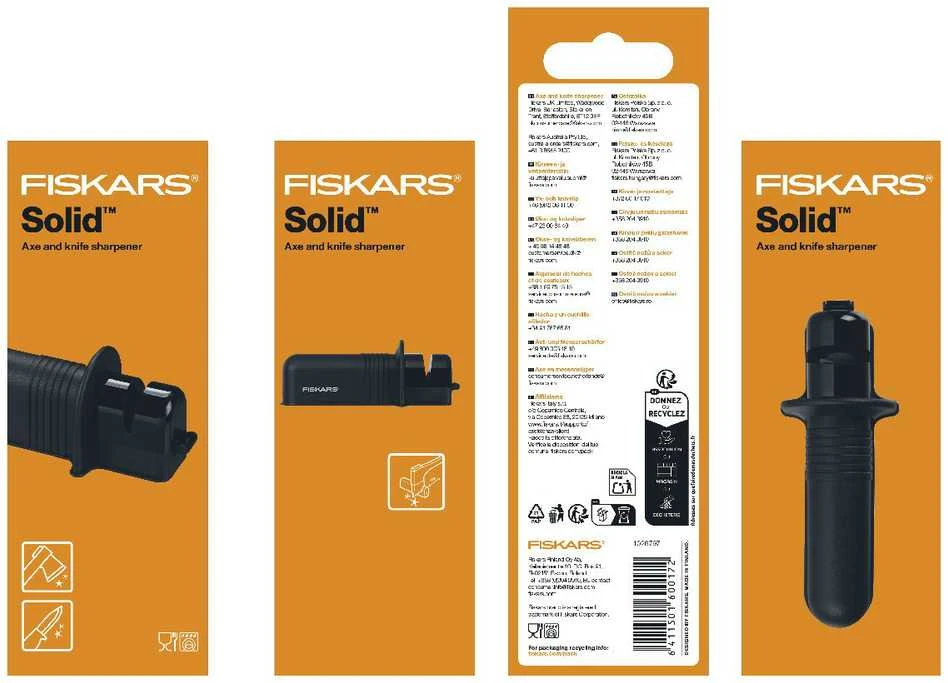 Fiskars Solid kirvių ir peilių galąstuvas, 12,5 cm