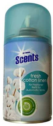 At Home "Scents" automatinis oro gaiviklio užpildas "Fresh Cotton Linen" 250 ml