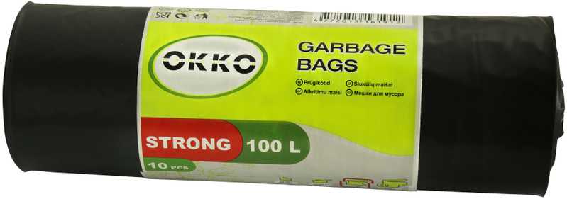 Šiukšlių maišai Okko, 100 l, 10 vnt.