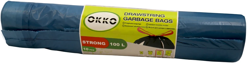 Šiukšlių maišai Okko Strong, 100 l, 10 vnt., 35MK