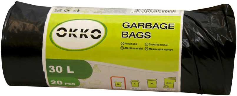 Šiukšlių maišai Okko, 30 l, 20 vnt.