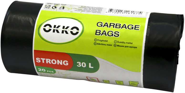 Šiukšlių maišai Okko, 30 l, 20 vnt.