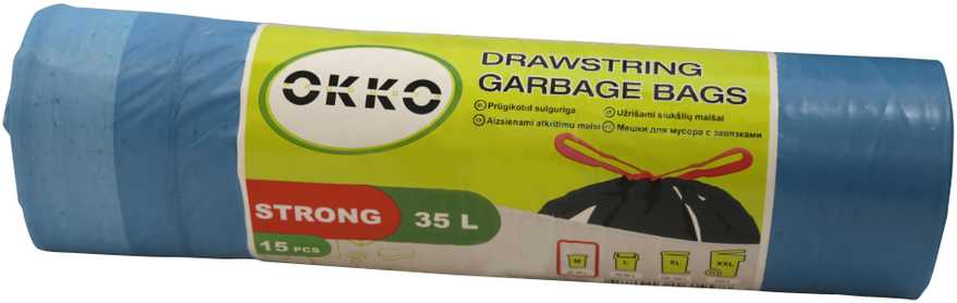 Okko „Staples“ buitinių atliekų maišai, 35 l, 15 vnt. (8452400M)