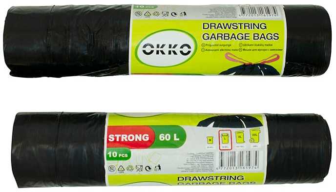 Okko „Milwaukee“ buitinių atliekų maišai, 60 l, 10 vnt. (8460400J)