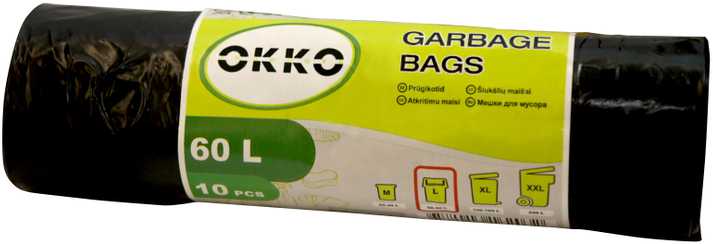 Šiukšlių maišai Okko, 60 l, 10 vnt.