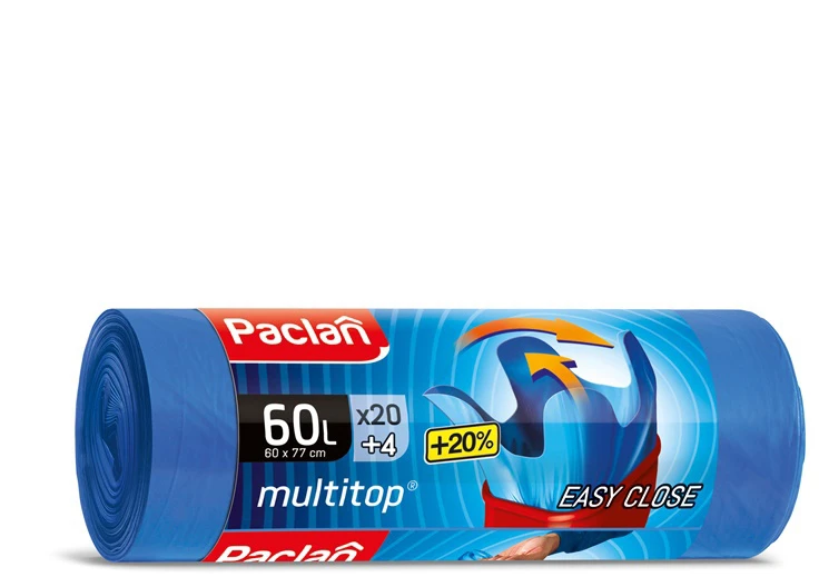 Šiukšlių maišai Paclan, 60l, 24 vnt.