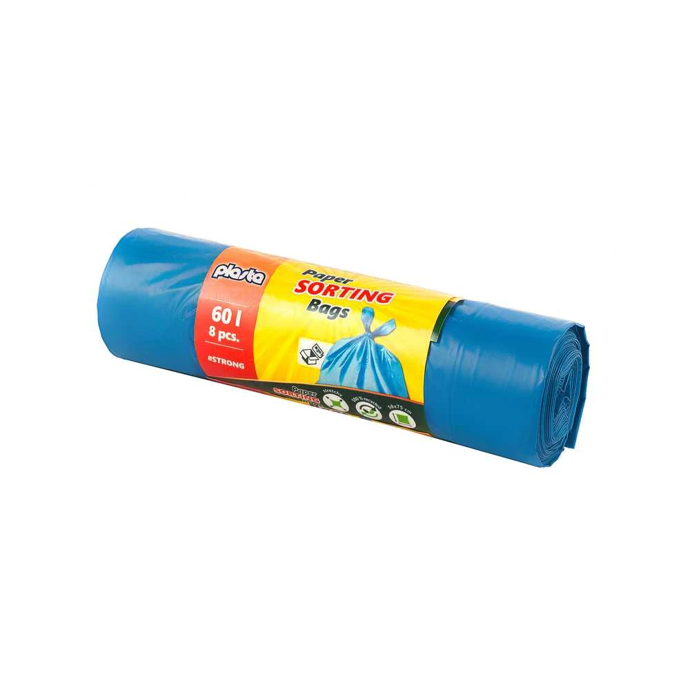 Šiukšlių maišai Plasta, 60 l, 8 vnt., 30MK