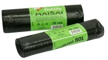 Plasta Šiukšlių maišai, 80l/10vnt., 30mikr.