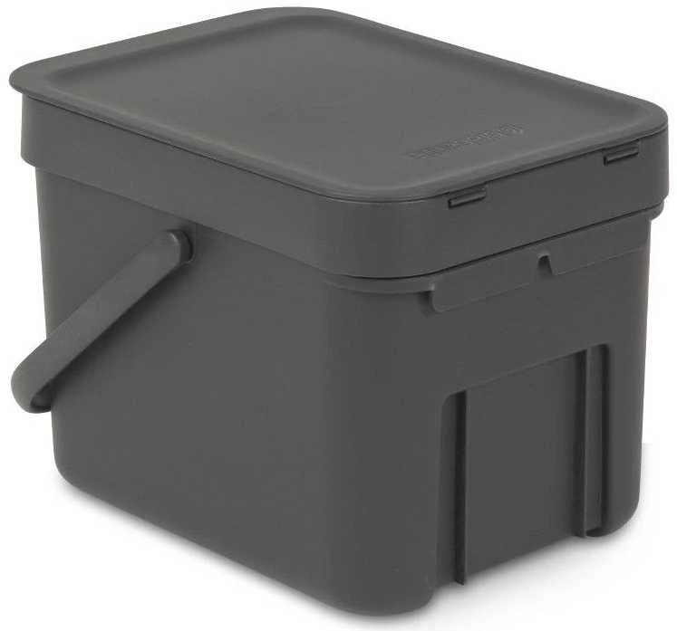 Brabantia atkritumu tvertne Sort&Go, 6l, pilkas