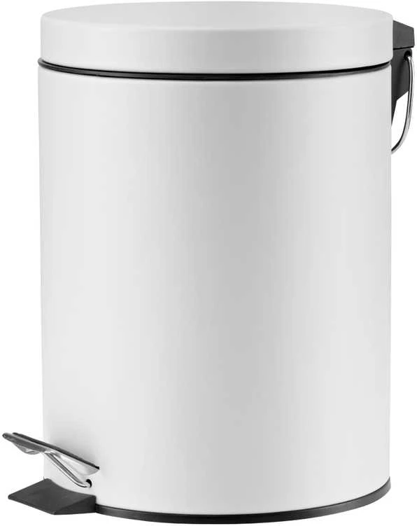 Šiukšliadėžė su pedalu OKKO T-Y0105M, 5 l, matinė balta