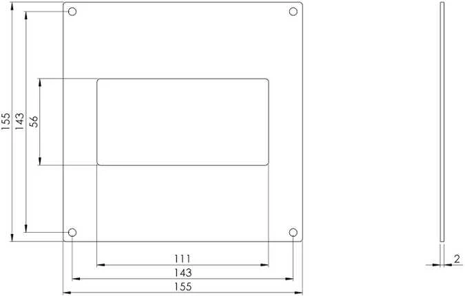 Kondicionierius Plastikinis flanšas EUROPLAST KF, 110 x 55 mm