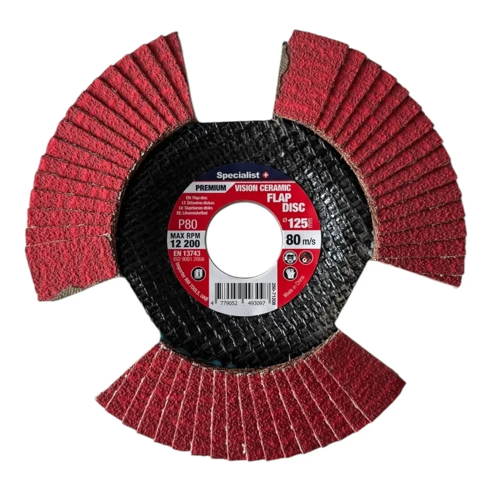 Lapelinis šlifavimo diskas 125 mm, P80, Vision Ceramic PREMIUM, SPECIALIST+