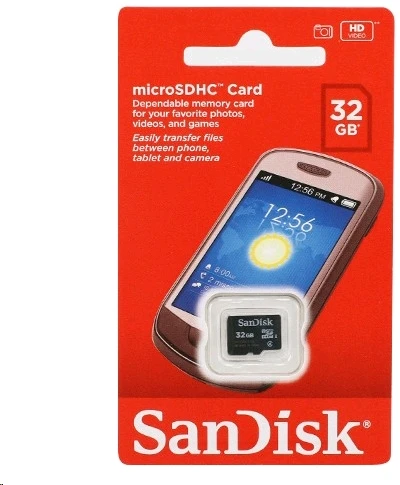 Atminties kortelė Sandisk 32 GB, Micro SDHC, Flash atminties klasė 4