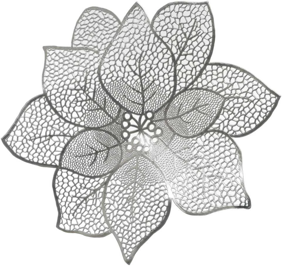 ATMOSPHERA PADĖKLIUKAS FLOWER 152721C SIDABRO D44CM
