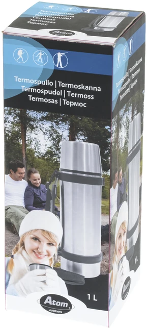 Atom Plieninis termosas, 1 L