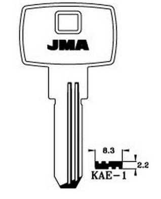 Atslēgu izejmateriāls Jma KAE-1. 1 gab.