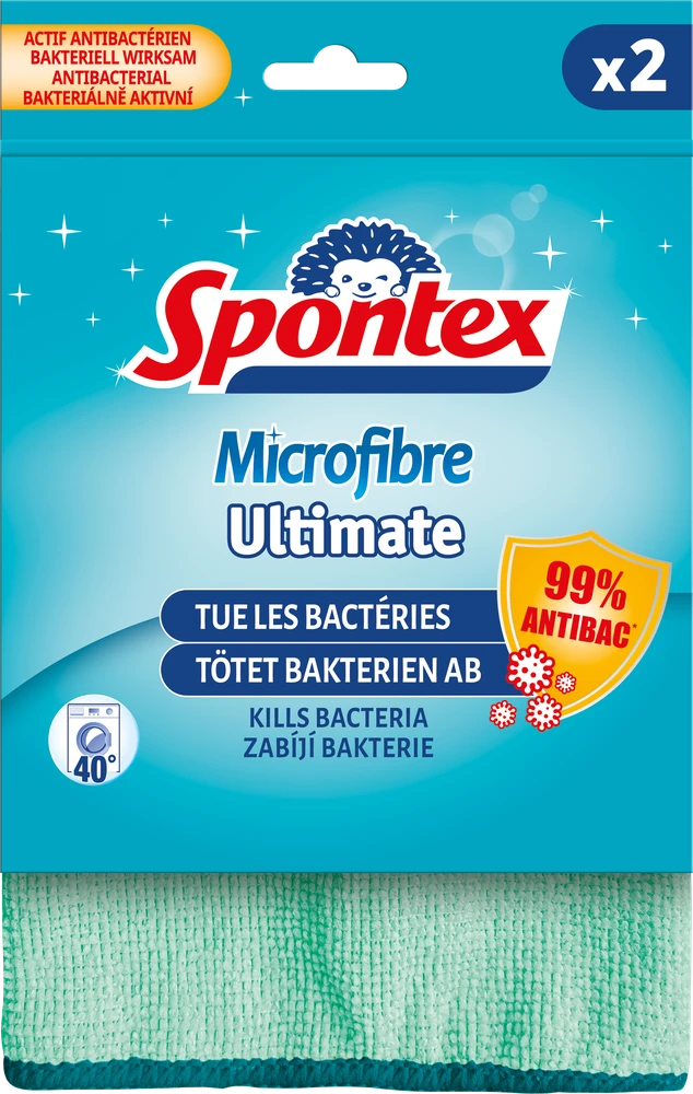 Šluostės su antibakterine apsauga Spontex Ultimate, 2 vnt.