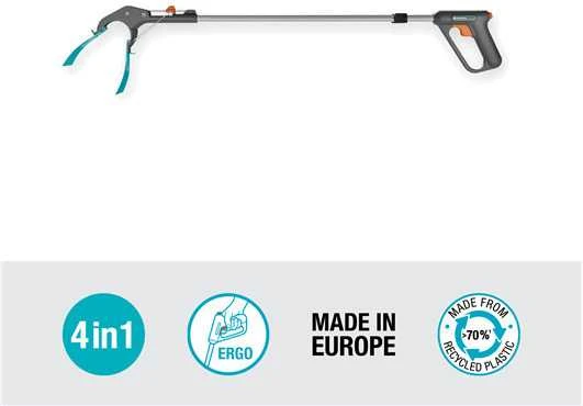 Gardena Šiukšlių rinktuvas "4 in 1", ergonomiškas griebtuvas įvairiems darbams