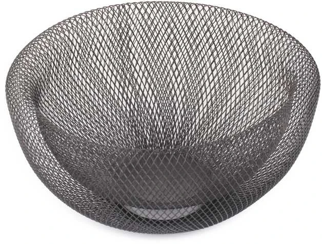 Domoletti BASKET FRUIT DOUB WAL MES BLA 30X30X15CM