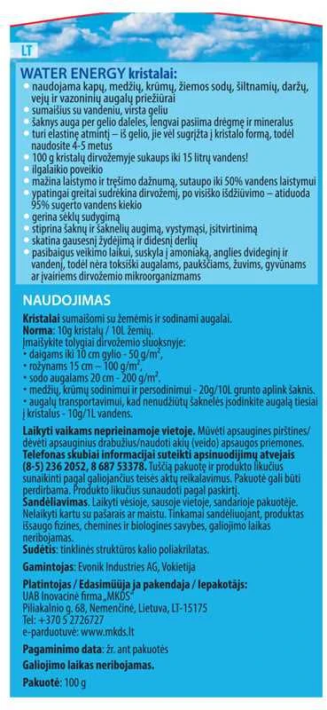 Mkds Kristalai VANDENS ENERGIJA, 100g