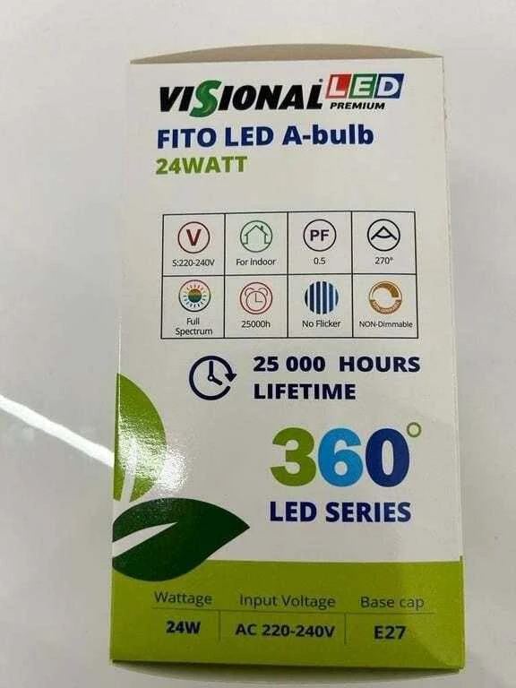 Visional LEMPA LED E27 24W AUGALAMS