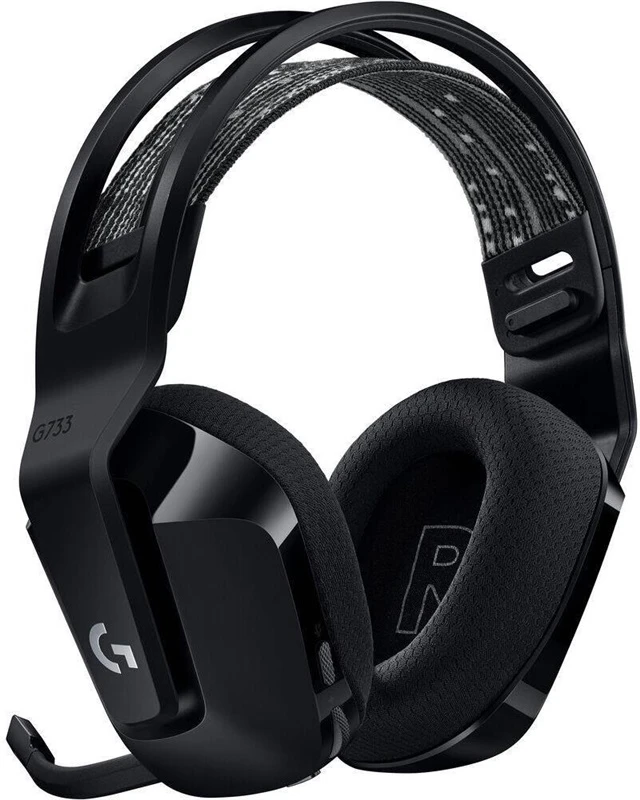 Belaidės ausinės Logitech G733. juoda