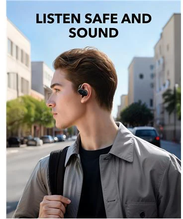 Anker „Soundcore v20i“ atviros „Bluetooth“ ausinės, juodos