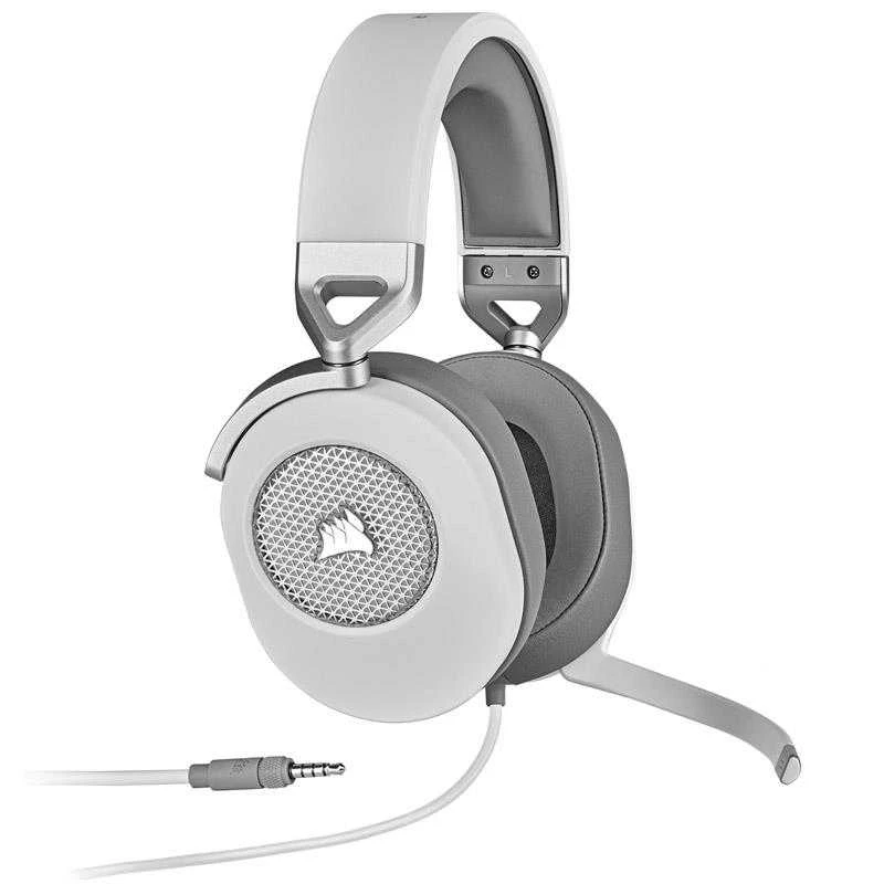 Corsair HS65 erdvinio garso ausinės, Su laidu, Baltos