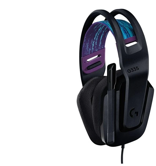 Laidinės žaidimų ausinės Logitech G335 Juodas. juodos